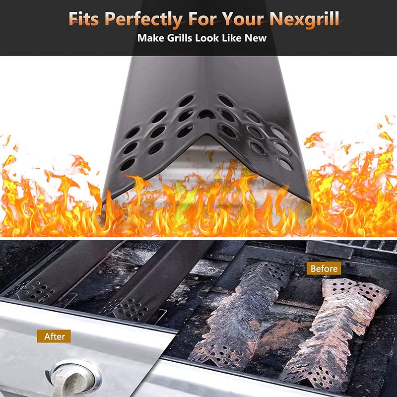 Criditpid Grill Heat Tent Plate Flame Tamer Compatible for Grill Master 720-0697 720-0737, Nexgrill 720-0830H 720-0783E 720-0830A 720-0830D, Porcelain Steel Burner Cover for Nexgrill 720-0830H - Image 5